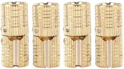 Dailygoods- Meubelscharniertjes 180° Opening - Verborgen Scharnieren - Koper - 4 Stuks - Roestvrij en Corrosiebestendig - Eenvoudig te Installeren - Deurscharnier