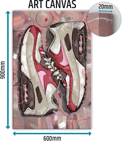 Sneaker canvas Bacon 60x90 cm