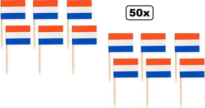 50x Cocktailprikker Nederland - landen festival party fun winterfeest thema feest cocktail prikkers