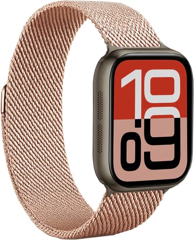 Horlogeband Milanees Geschikt voor Apple Watch 38/40/41 mm Bandje - Bandje Geschikt voor Apple Watch 38/40/41 mm Band Milanees - Rose Goud