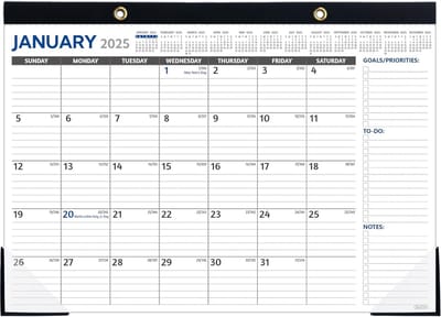 Bureaukalender 2025-2026 (18 Maanden), Medium Formaat, Grijs