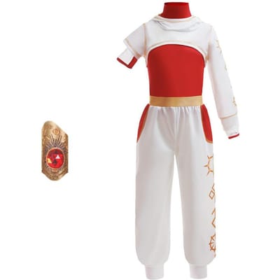 Halloween Nova Kostuum 3-Delige Set Zombies Filmkarakter Outfit Halloween Cosplay Feestjurk voor Kinderen Tieners Meisjes Jongens 110(3Y) red