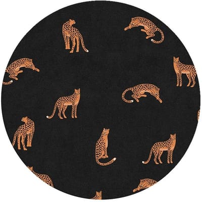 Luipaardprint Slaapkamer Decor Rond Kleed Pluizige Zachte Tapijten voor Woonkamer Modern Minimalistisch Pluche Tapijt Huis Antislip Vloermat 140x140CM