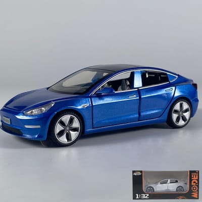1:32 Modèle 3 Véhicule Électrique Pur à Énergie Nouvelle Modèle Réduit en Alliage Métallique Moulé Sous Pression Simulation Élevée Décoration Classique Ornements Cadeau