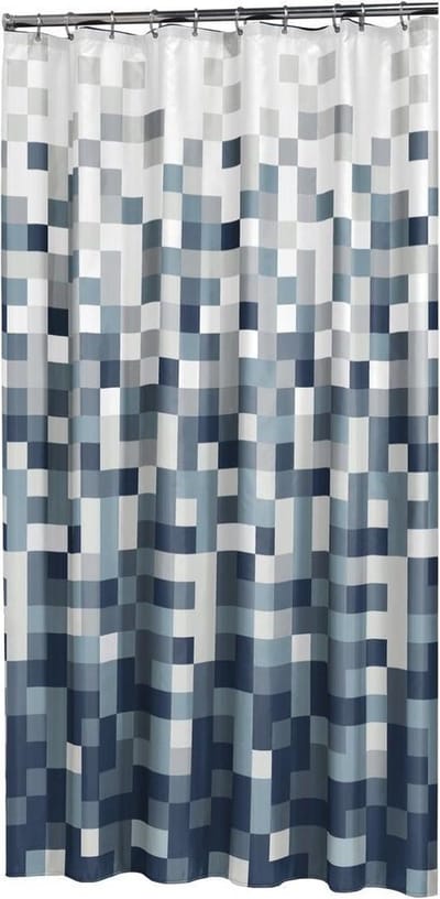Sealskin Pixel Douchegordijn 180x200 cm - Polyester - Zwart