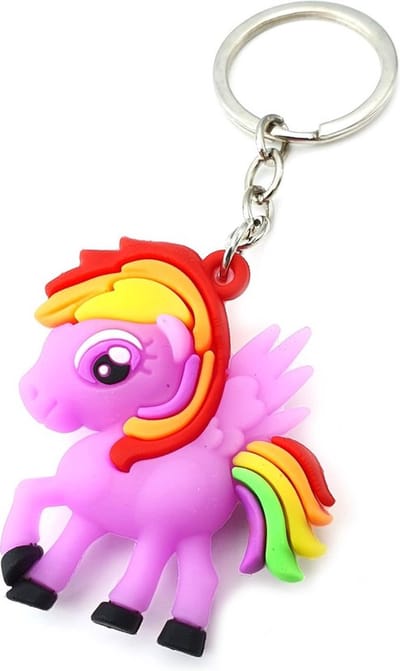 *** Rainbow Kinder Sleutelhanger Eenhoorn - Unicorn - Siliconen Regenboog - Uitdeelcadeau - Feestje Meisjes/Jongens van Heble® ***