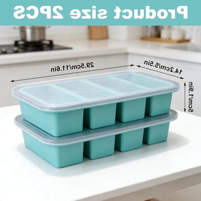 Extra grote silicone vriesbakken voor soep, 4 x 250 ml, ideaal voor het bewaren van bouillon, sauzen en ijsblokjes, BPA-vrij