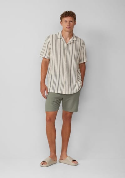 Textured Katoenen Shorts QS