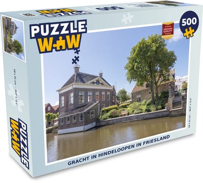 Puzzel Gracht in Hindeloopen in Friesland - Legpuzzel - Puzzel 500 stukjes