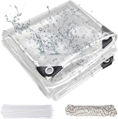 Transparant PVC Zeil - Waterdicht Dekzeil - Goederen Beschermen - Scheurvast Materiaal - 3x5M - Transparant