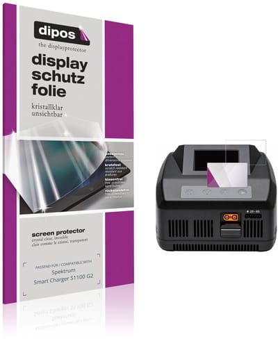 dipos – 4x Beschermfolie geschikt voor Spektrum Smart Charger S1100 G2 | Krasbestendige & heldere Screenprotector Ultra-Thin