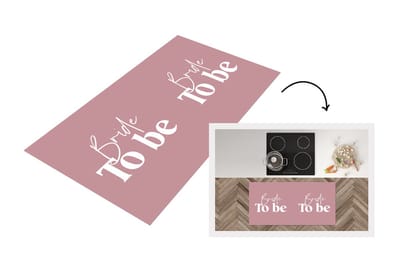 Keukenloper - Loper keuken - Quotes - Bruid - 'Bride to be' - Spreuken - 120x60 cm - Keukenloper vinyl