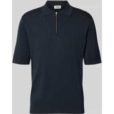 regular fit poloshirt met korte ritssluiting