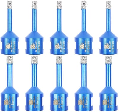Tegelboor Diamantboorkroon Set 6 mm & 8 mm - 10 Stuks voor Porselein en Steen
