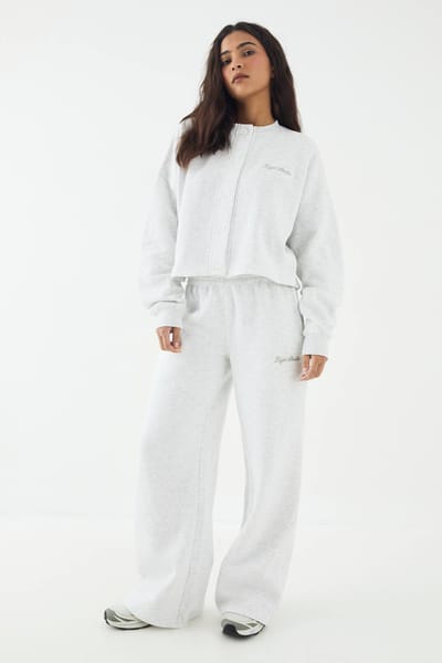 Dames DSGN Studio Script Straight Leg Jogger | Asgrijs | Maat: Small