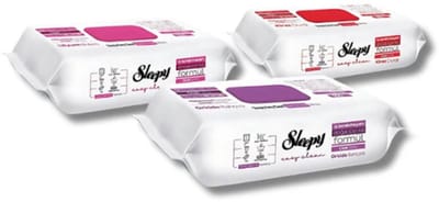 SLEEPY EASY CLEAN OPPERVLAKTE REINIGINGSDOEKJES- 3 pak x 100 doekjes - 300 doekje Sleepy schoonmaakdoekjes