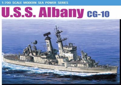 Dragon Modelbouwpakket Schepen - 7097 U.S.S. Albany CS-10 - Slagschip Plastic - 1:700 - Modelbouw