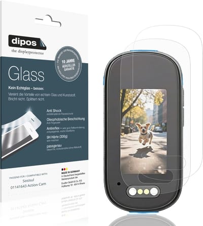 dipos – 2x Matte Pantserfolie geschikt voor Sosisul 01141643 Action Cam | 9H Screenprotector