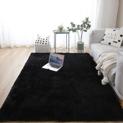 Tapijt in de woonkamer wasbaar antislip pluizig zacht slaapkamer grote tapijten zwart wit groen nachtkastje huisdecoratie vloermatten 40x60cm 15x23inch gray