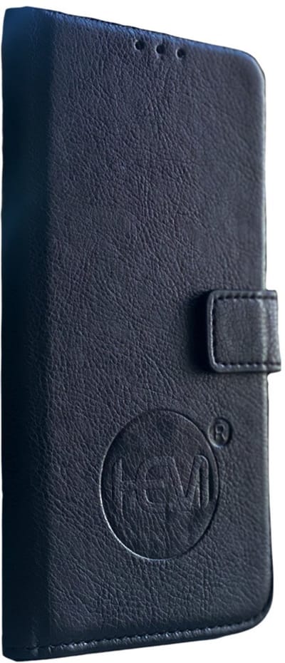 HEM Lederlook Book Case geschikt voor Apple iPhone 17 Pro – Zwart (Antique Black) – Luxe Portemonnee Hoesje met Pasjeshouder – Beschermende Wallet Case – Bookcase Hoes