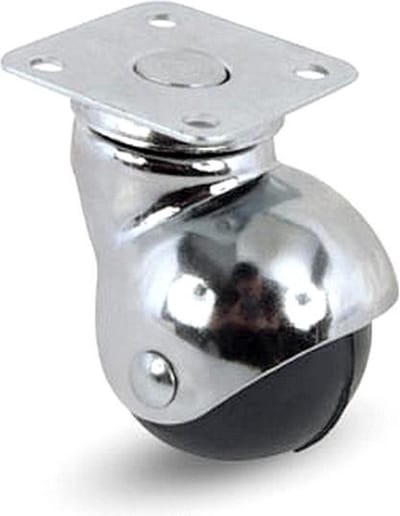 Stoel zwenkwieltje met topplaat - 40mm - 30kg