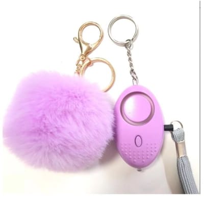 DS-SOS keyring & pompom - persoonlijk noodalarm - 130 db - afschrikkend geluid - led licht - trendy & veiligheids accessoire