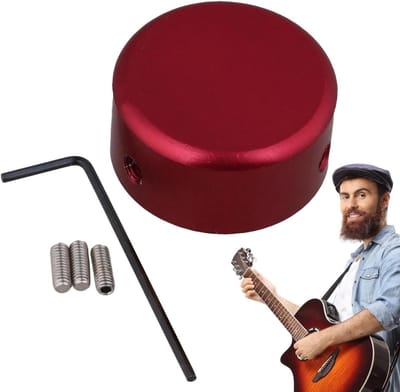 Gitaar Pedaal Knoppen - Pedaal Caps Voet - Gitaar Spelen - Aluminium Legering - 24mm Diameter - Rood