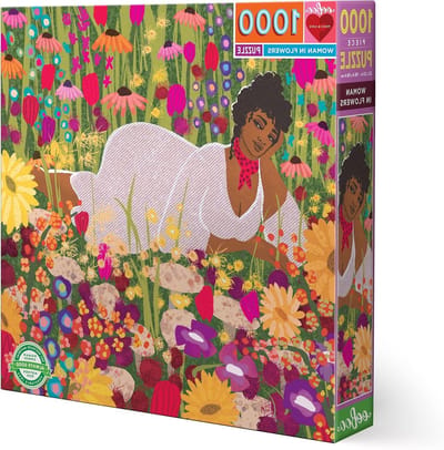 Vierkante Puzzel - Legpuzzel Bloem - Ontspannen Tijd Verdrijven - Illustratie van Monica Mikai - 1000 stukjes - Multicolor