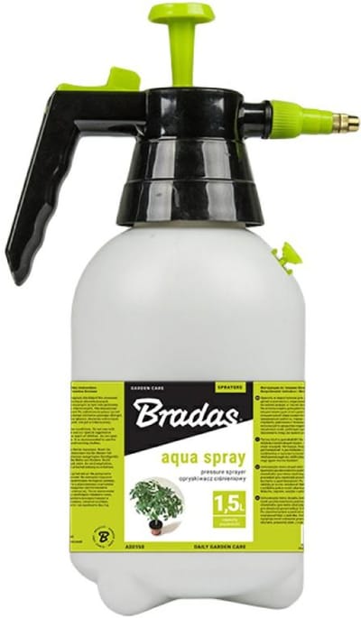 Bradas AQUA SPRAY - Handspuit - 1,5L - Messing Nozzle - Tuingereedschap