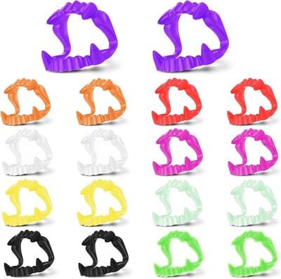 Set van 18 Vampiertanden voor Halloween, Perfect voor Kinderen en Volwassenen, Ideaal voor Dracula Kostuums en Carnavalsfeestjes