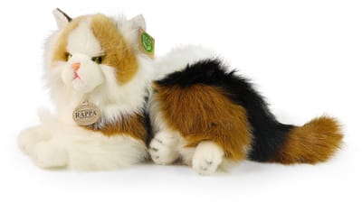 Rappa Eco Friendly Serie - Driekleurige Pluchen Kat - 30 cm - Zacht en Realistisch - Voor Alle Leeftijden
