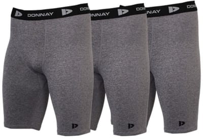3-PackDonnay - Compressie Short - Thermo/Sportshort (23cm) - Heren - Charcoal-marl (037) - maat S