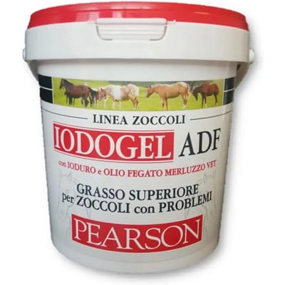 Pak van 12 verfrissende gels voor paarden Tattini Iodogel ADF zoccoli 1Kg