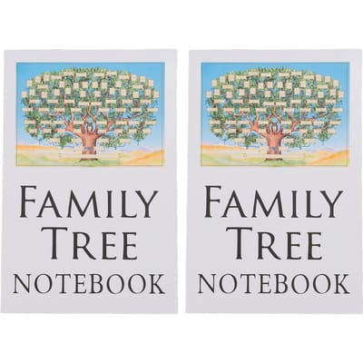 2 pièces Carnet Arbre Généalogique pour Recherches Familiales Approfondies Livre d'Enregistrement Cahier Ligné Étudiant Bureau