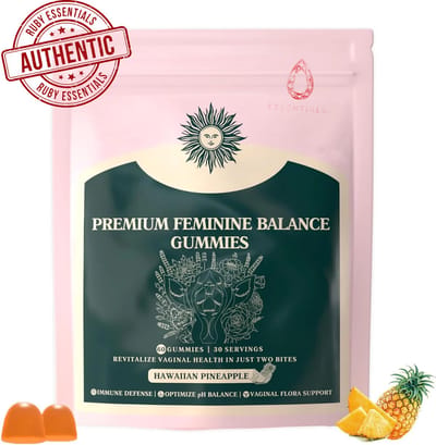 Ruby Essentials - Balans Gummies - Intieme Balans - Voor Vrouwen - Ananas Gummies - Feminine Balans Gummies - Vegan