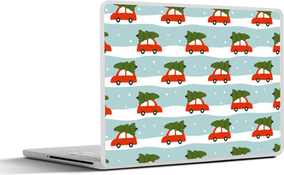 Laptop sticker - 11.6 inch - Kerst - Kerstboom - Patroon - 30x21cm - Laptopstickers - Laptop skin - Cover