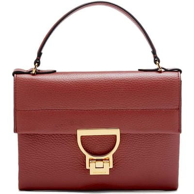 COCCINELLE Leren Handtas Schoudertas Arlettis Handbag Brandy Bruine