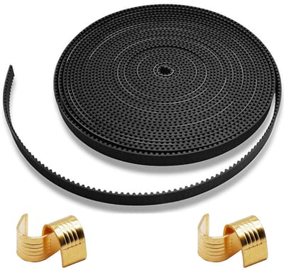 Dailygoods- Tandriem 5m - Open Distributieriem 2GT 6mm - Koperen Gespen - Nylon/Neopreen - Hoge Sterkte - Flexibel en Treksterk