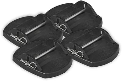 ProPlus Stabilisatievoeten - Met Metalen Pen - 4 stuks - Caravanvoet - Onderlegplaat Caravan - Kunststof - Zwart