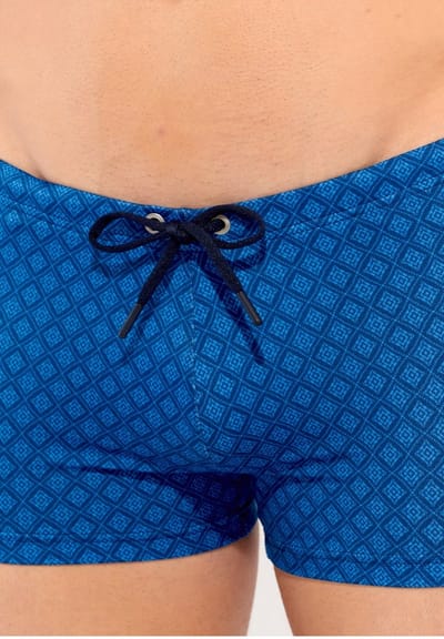 HOM - Hendaye Swim shorts - Blue print - mannen - S