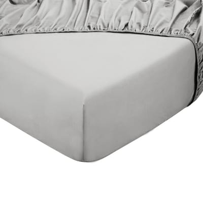 DoubleDry Hoeslaken 100% Natuurlijk Katoen - Tweepersoons 140x200 cm - Zacht & Ademend - Rondom Elastiek - Lichtgrijs