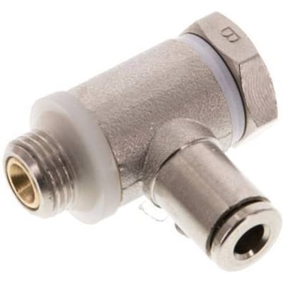 L-stuk Regelventiel 4 mm - G1/8'' Regeling-Uit Messing Sleufschroef Banjo