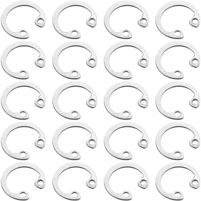 50 stuks 12 mm binnenborgring, borgring, 304 roestvrij staal, binnenborgring, borgring, veiligheidsringen, C-clips voor groefassen, bouten, zilverkleurig
