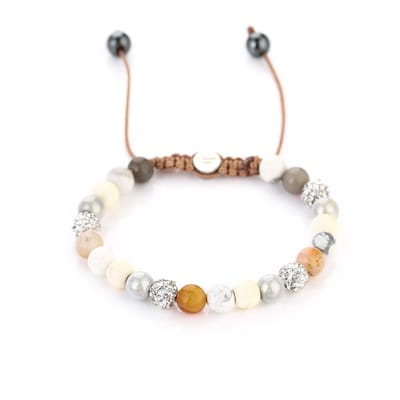 Michelle Bijou - Kralenarmband met Shamballah - Zilver
