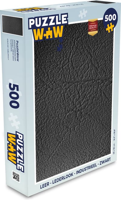 Puzzel Leer - Lederlook - Industrieel - Zwart - Legpuzzel - Puzzel 500 stukjes