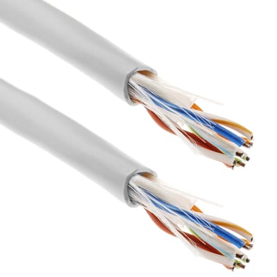 BeMatik - UTP Categorie 6 24AWG CCA-kabel Stijf Wit 100m