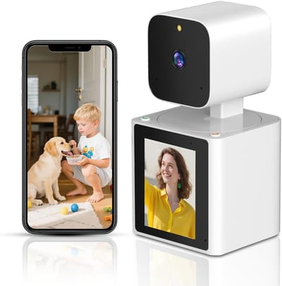 Beveiligingscamera Binnen - Huisdier Camera - Thuis Monitoring - One-Touch Videogesprek - 1080P HD - Wit