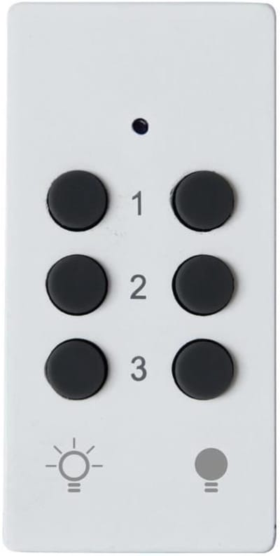 Kit 3 afstandsbedieningscontactdozen + afstandsbediening - GAO - 230 V - Wit