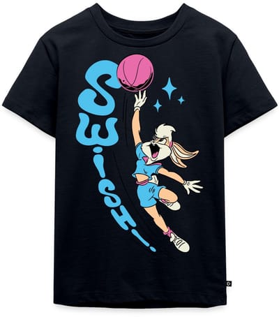 Looney Tunes Lola Bunny Swish! Basketball Ontwerp Premium T Shirt Kinderen