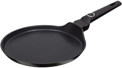 Pannenkoekenpan - Crêpepan Koekenpan - Pannenkoeken Bakken - Titan Antiaanbaklaag - Ø25 cm - Zwart